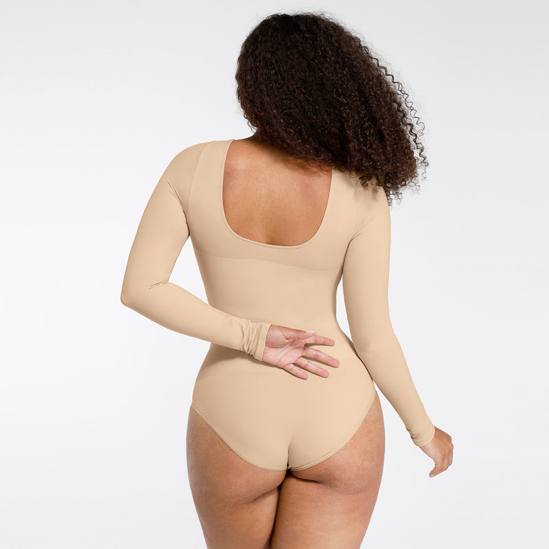 Bezszwowe body modelujące Slimline beige